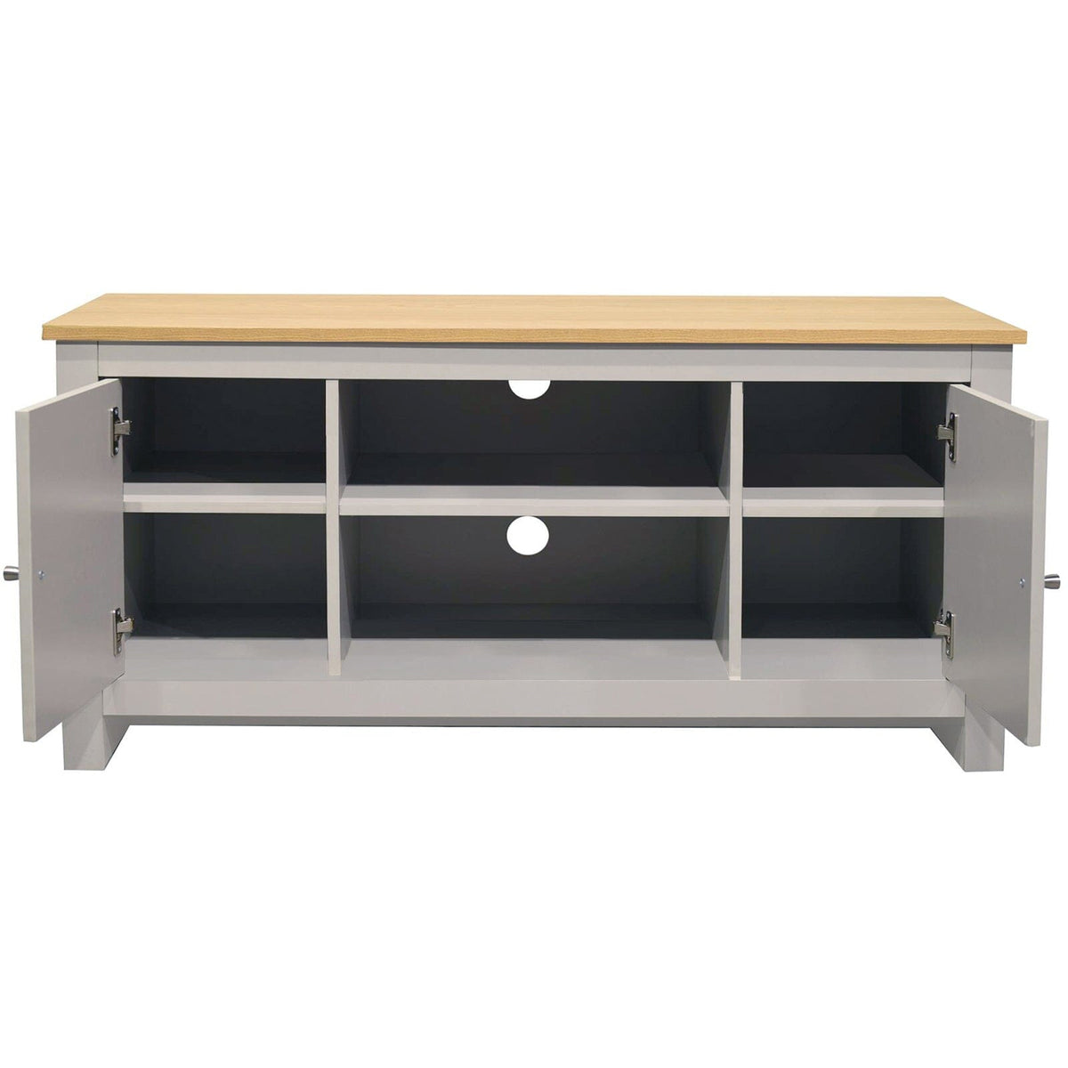 LOFT24 Emerald 2 Door TV Stand in Grey and Oak