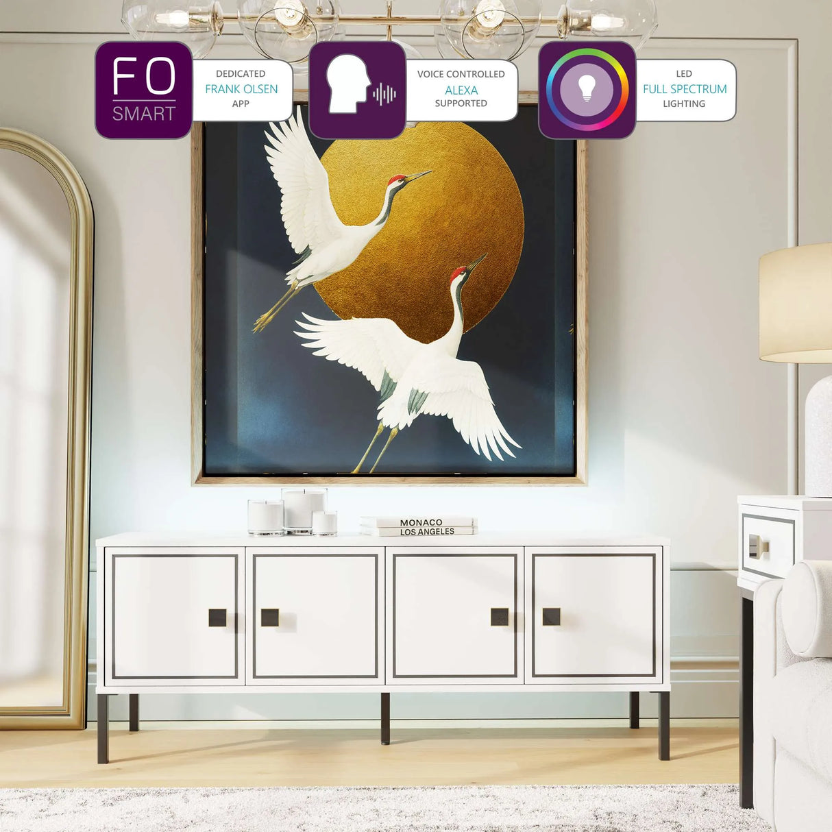 Frank Olsen Mia Large White TV Stand