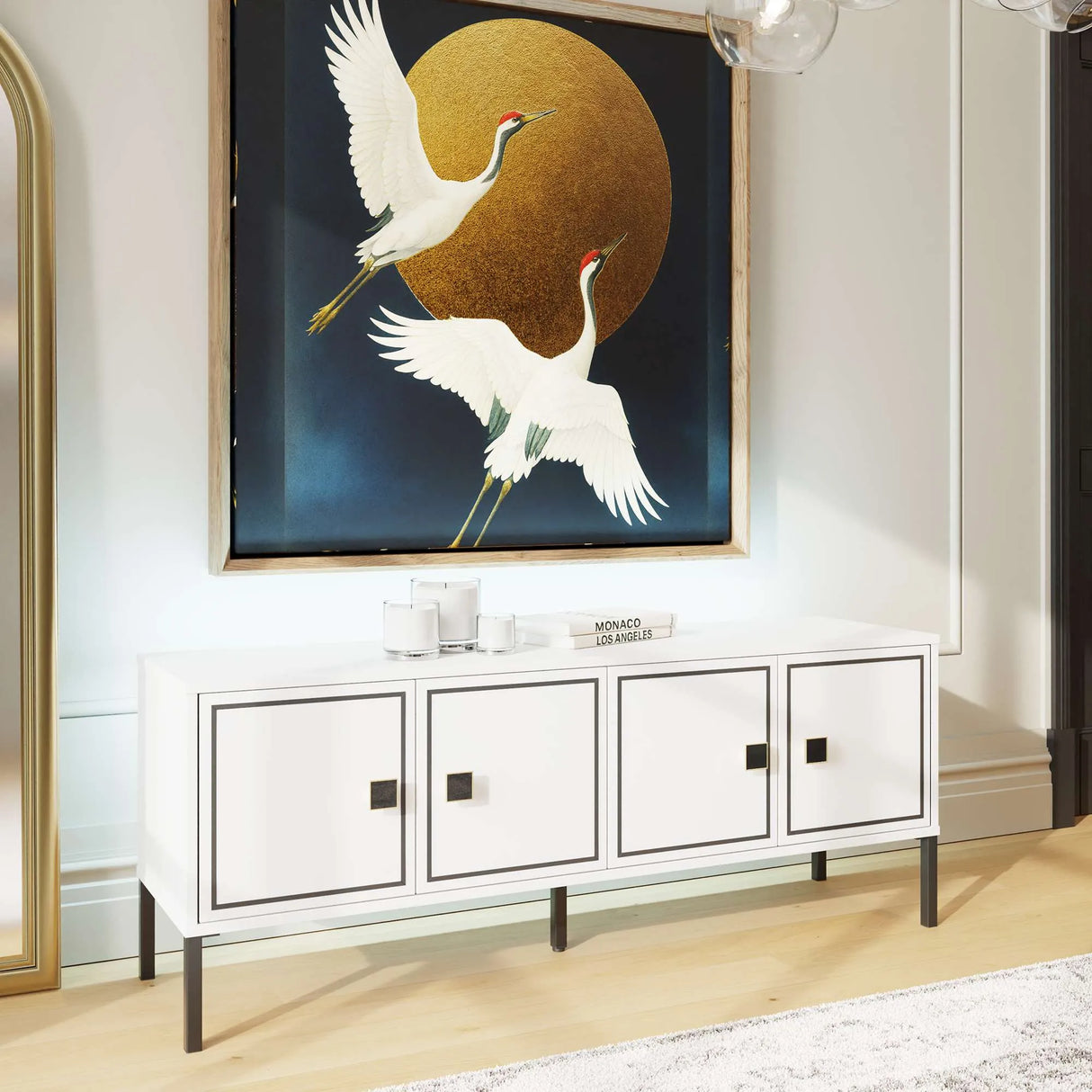 Frank Olsen Mia Large White TV Stand
