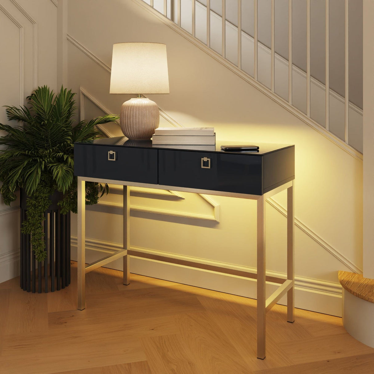 Frank Olsen LYRA Console Table Midnight Black 900mm