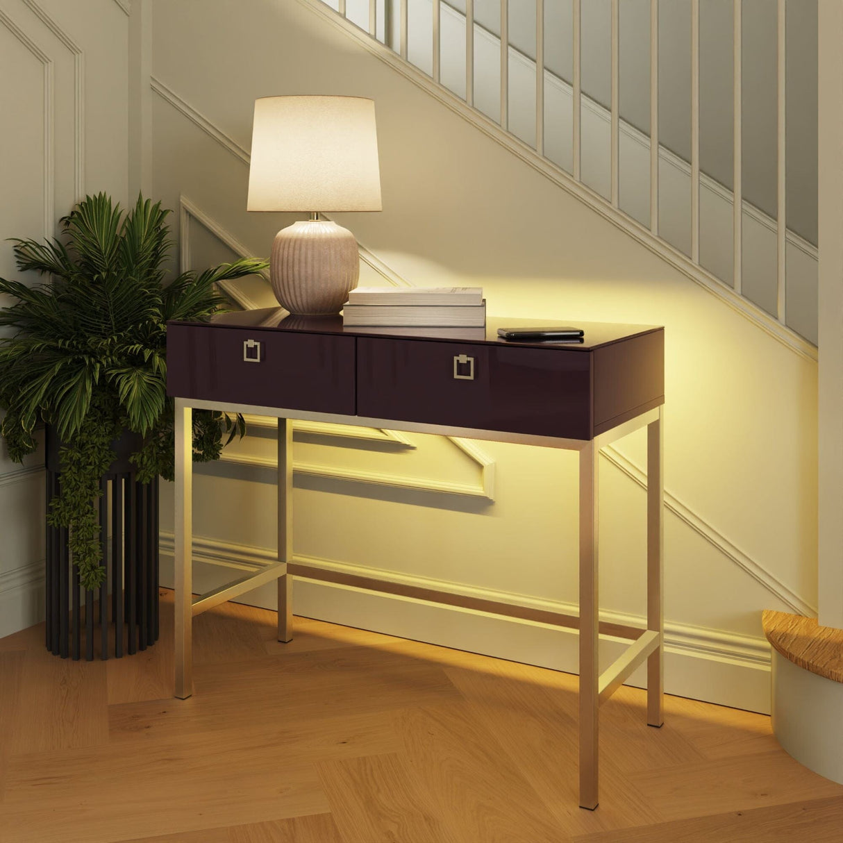 Frank Olsen LYRA Console Table Plum Black 900mm