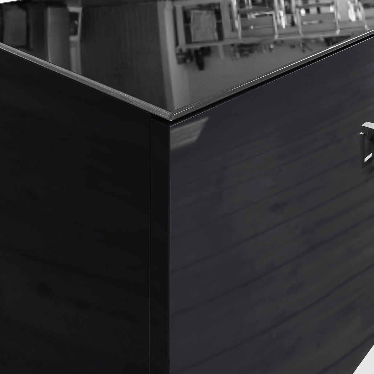 Frank Olsen Lyra Midnight Black TV Stand for Screens up to 70 inch