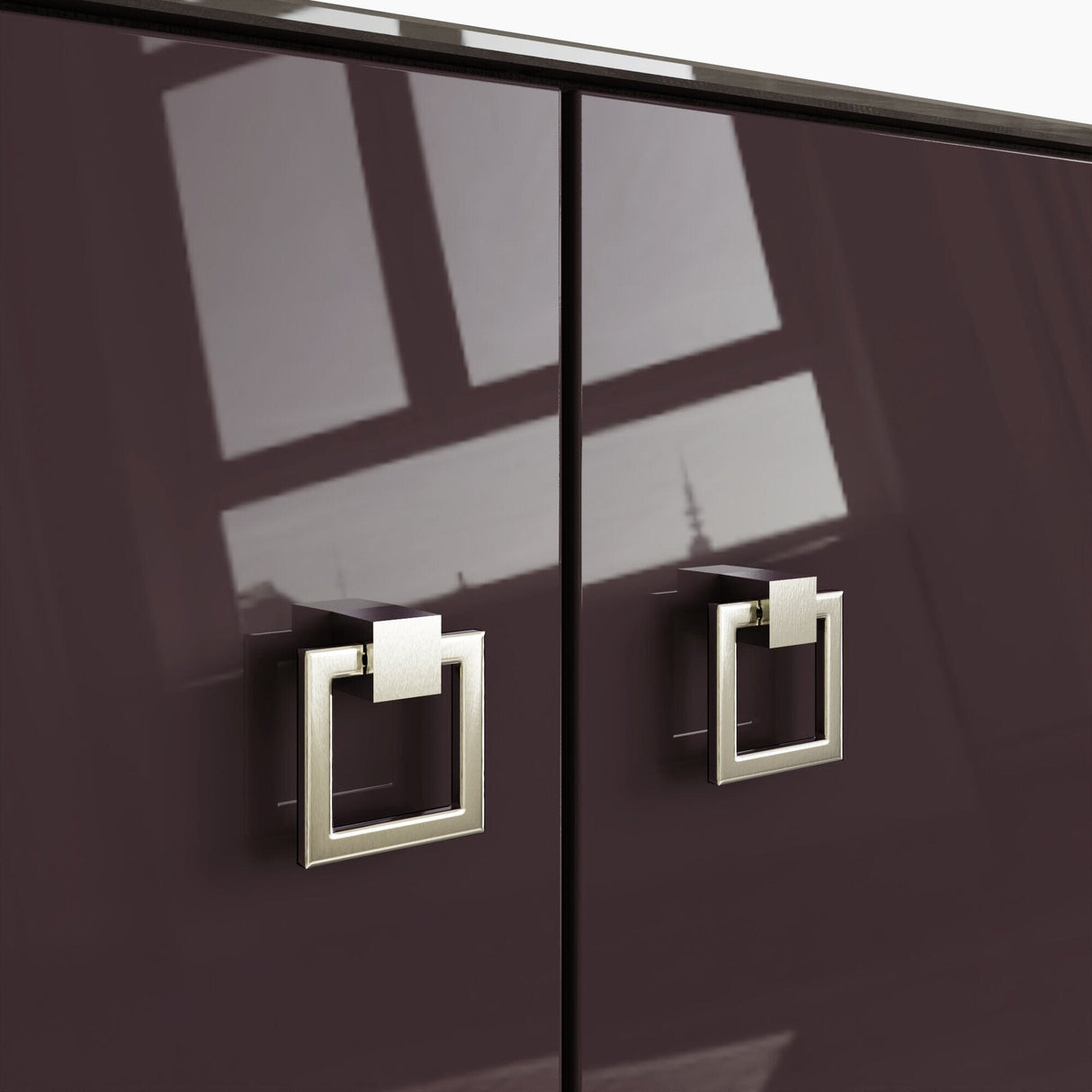 Frank Olsen Lyra Plum Black Sideboard with Mood Lighting & Wireless Phone Charging