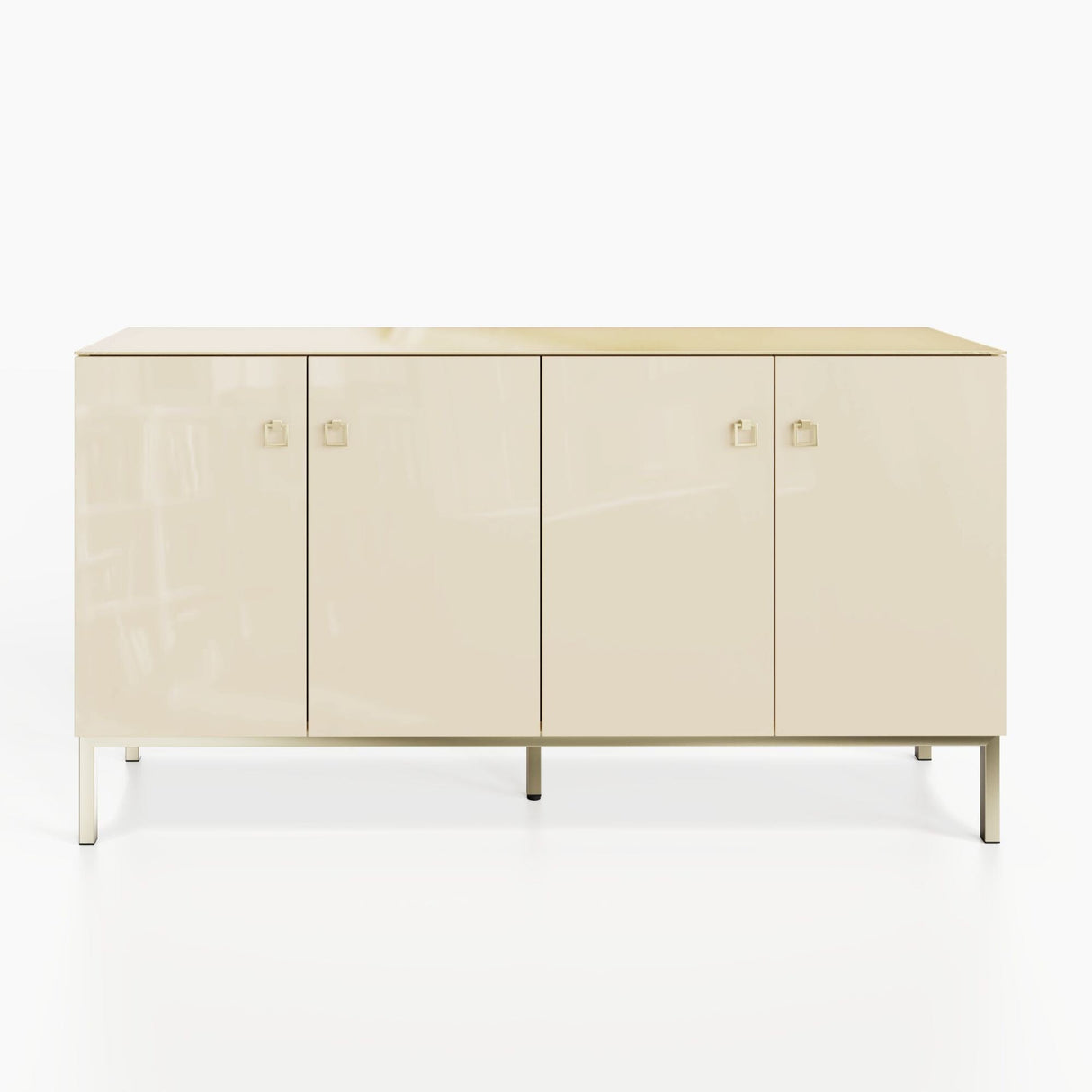 Frank Olsen Lyra Antique White Sideboard with Mood Lighting & Wireless Phone Charging