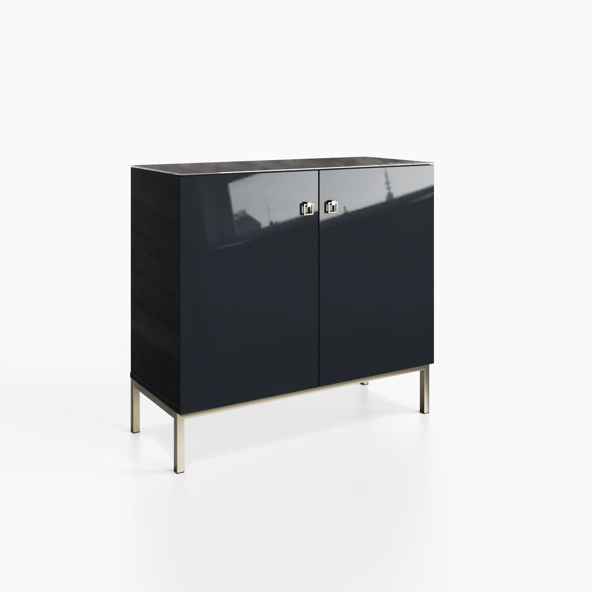 Frank Olsen Lyra Midnight Black Tall Sideboard with Mood Lighting