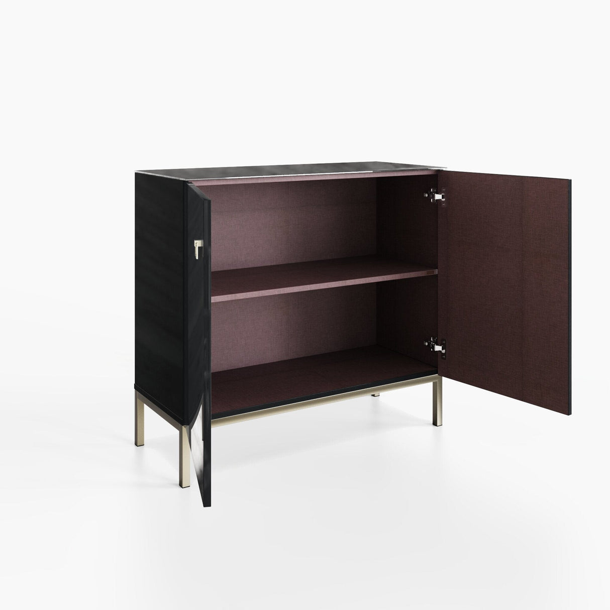 Frank Olsen Lyra Plum Black Tall Sideboard with Mood Lighting