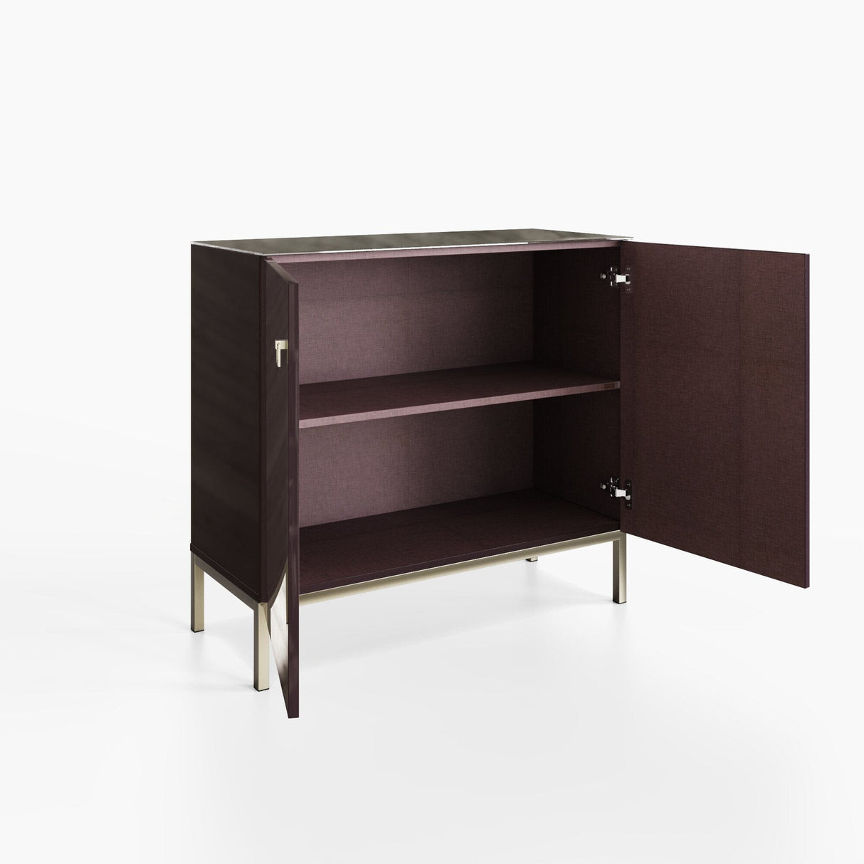 Frank Olsen Lyra Plum Black Tall Sideboard with Mood Lighting