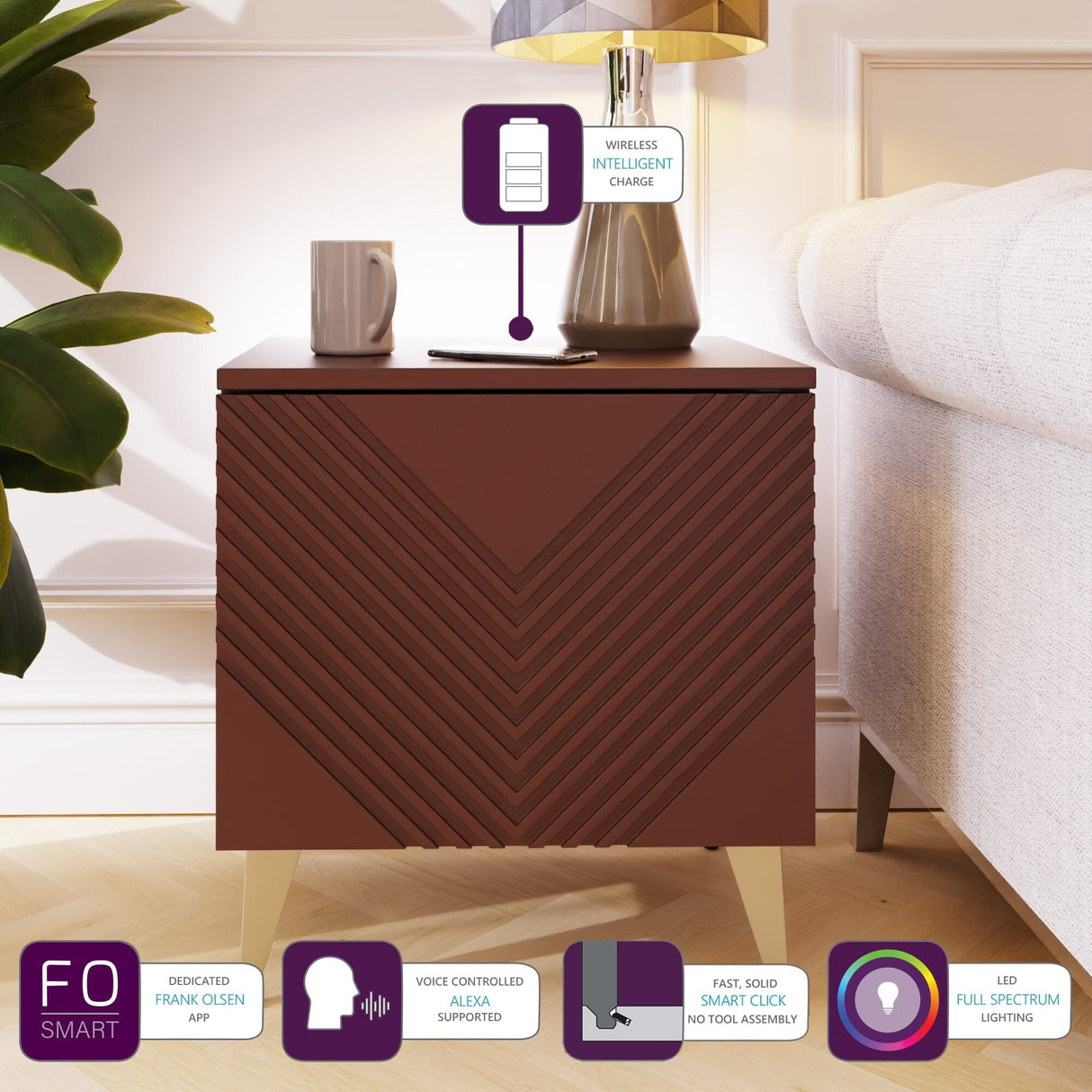 Frank Olsen Mulberry AVA Lamp Table with Mood Lighting