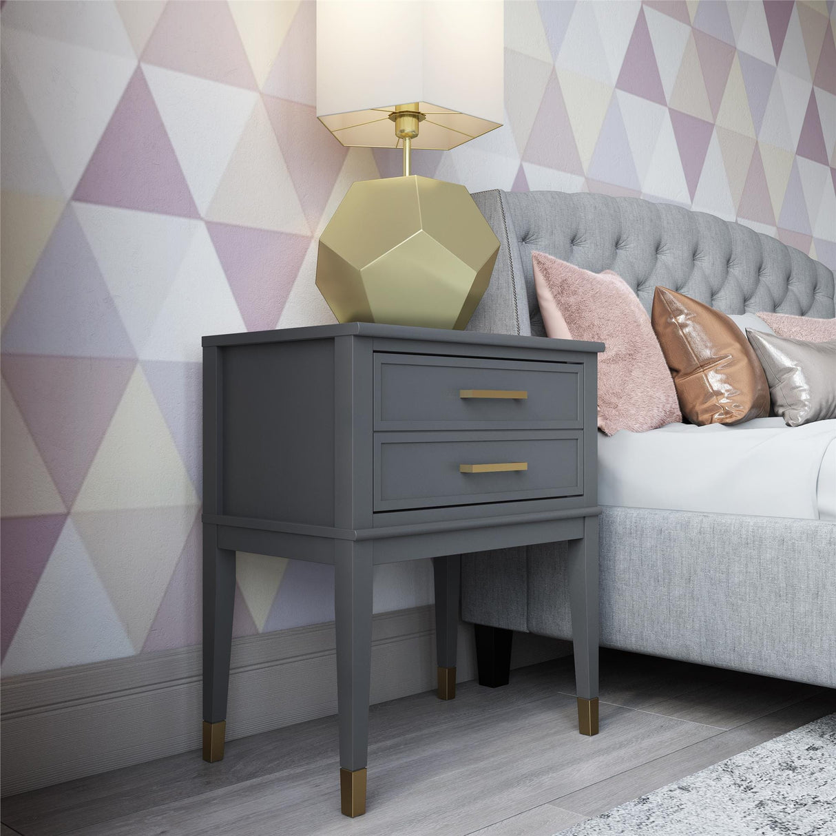 CosmoLiving Westerleigh End Table Graphite Grey