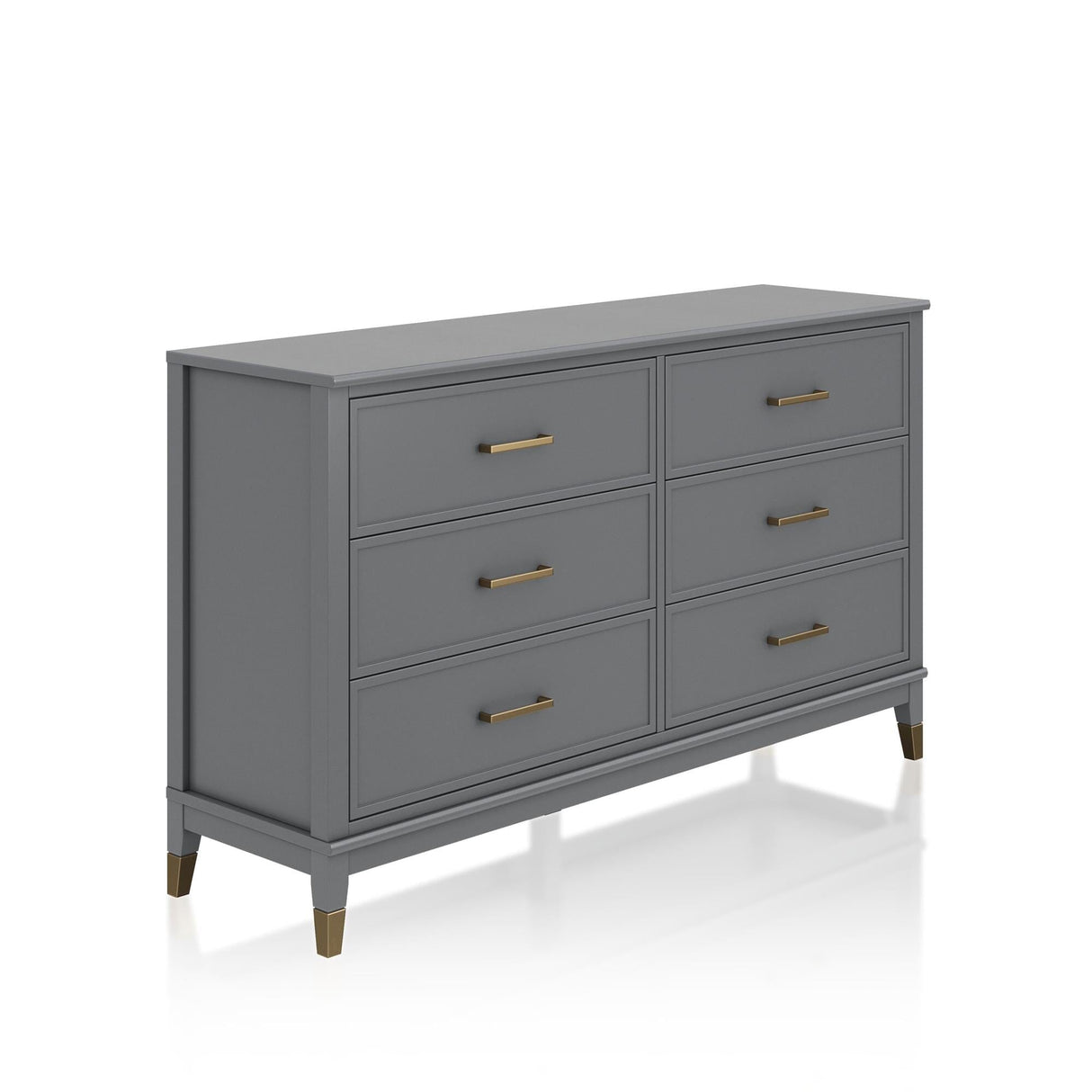 CosmoLiving Westerleigh 6 Drawer Dresser Graphite Gray