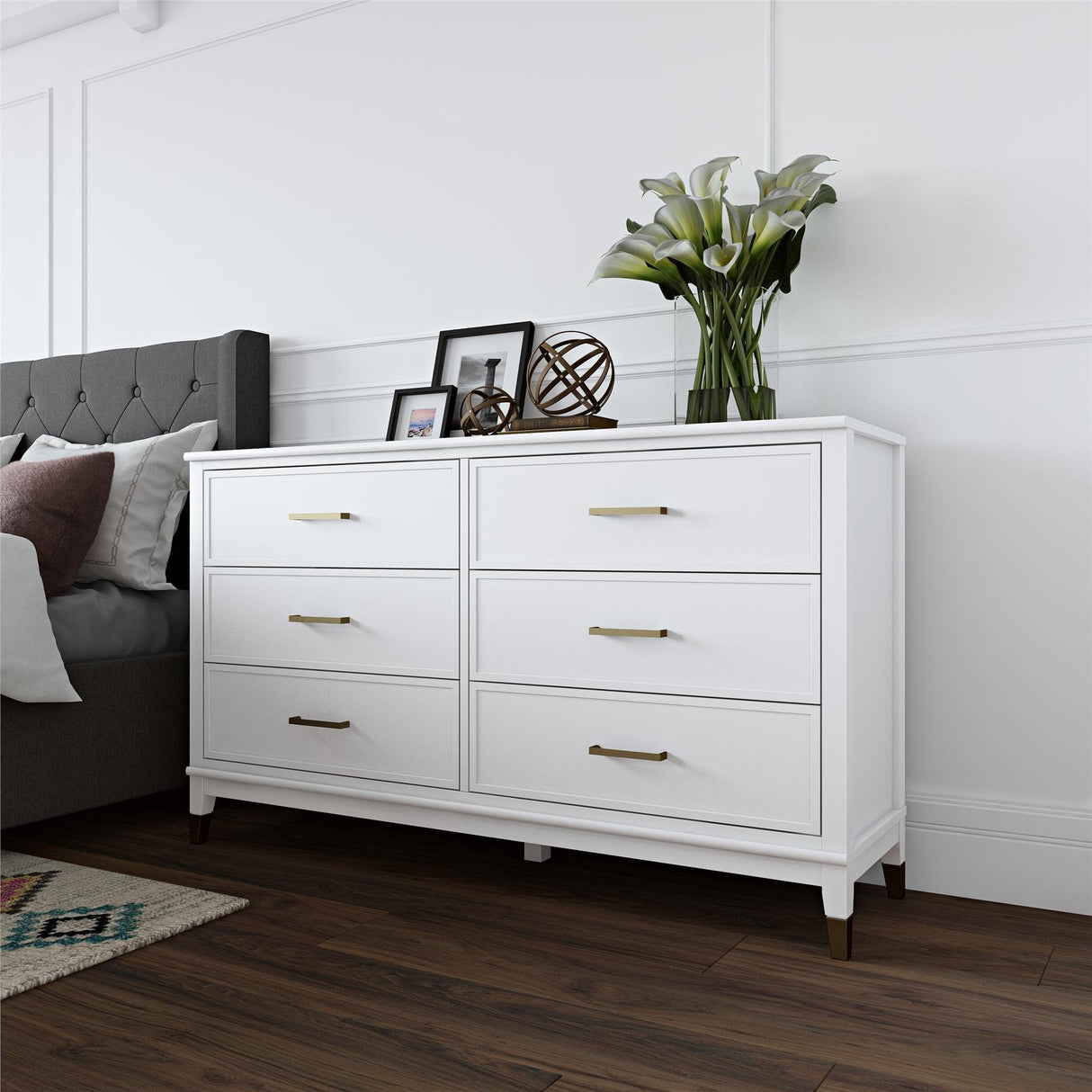 CosmoLiving Westerleigh 6 Drawer Dresser White