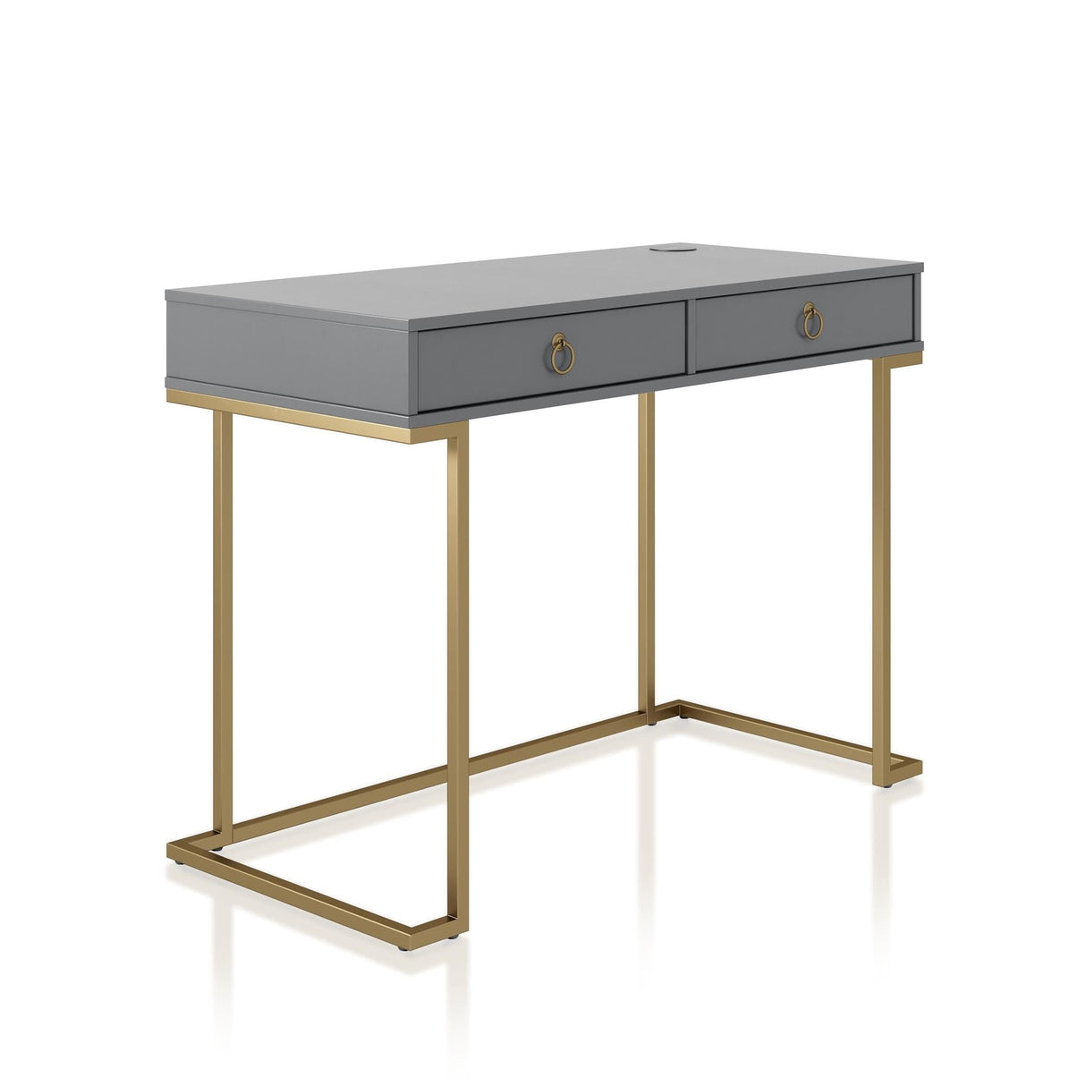 CosmoLiving Camila Writing Desk Graphite Grey