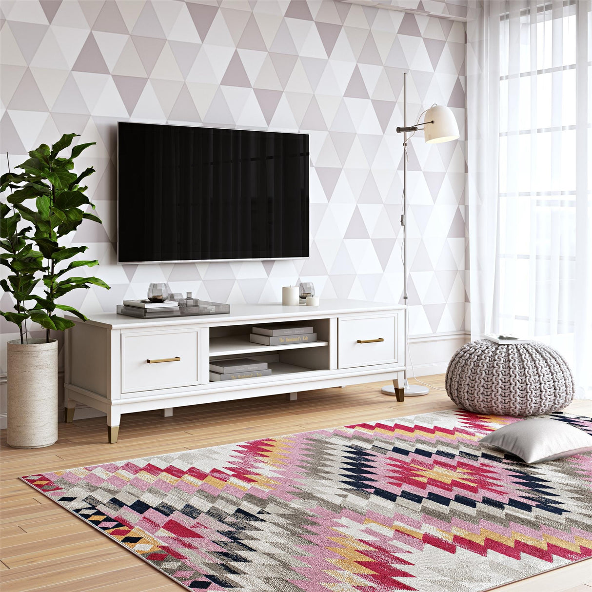 CosmoLiving Westerleigh TV Stand for TVs up to 65" White