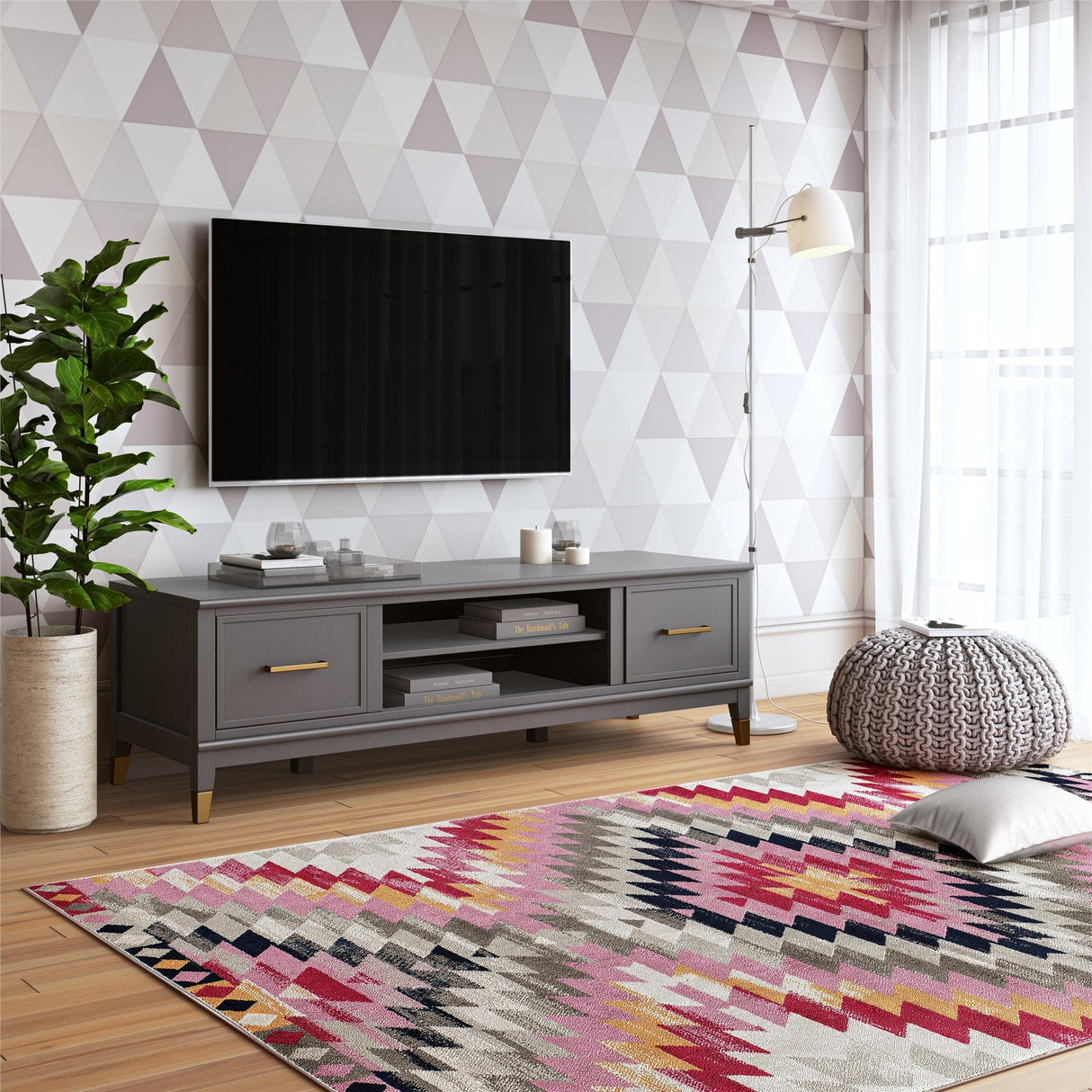 CosmoLiving Westerleigh TV Stand for TVs up to 65" Graphite Grey