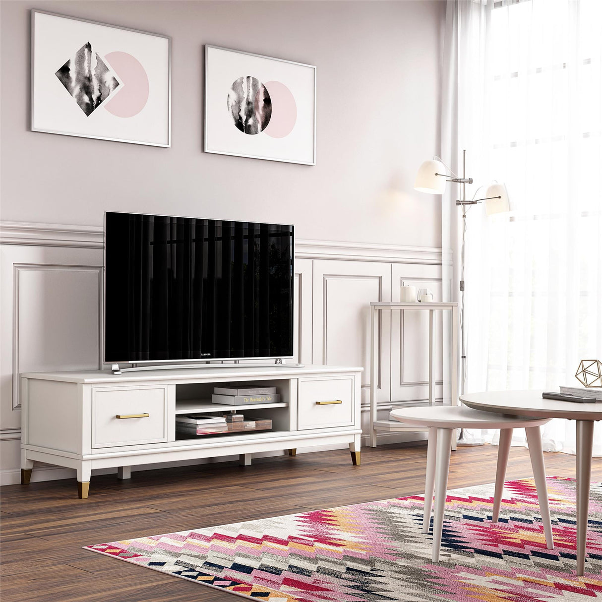 CosmoLiving Westerleigh TV Stand for TVs up to 65" White