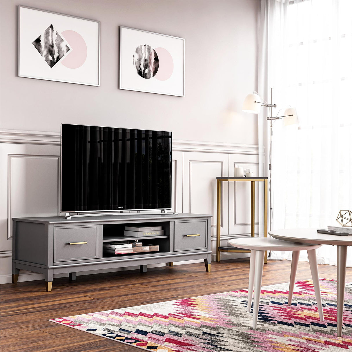 CosmoLiving Westerleigh TV Stand for TVs up to 65" Graphite Grey