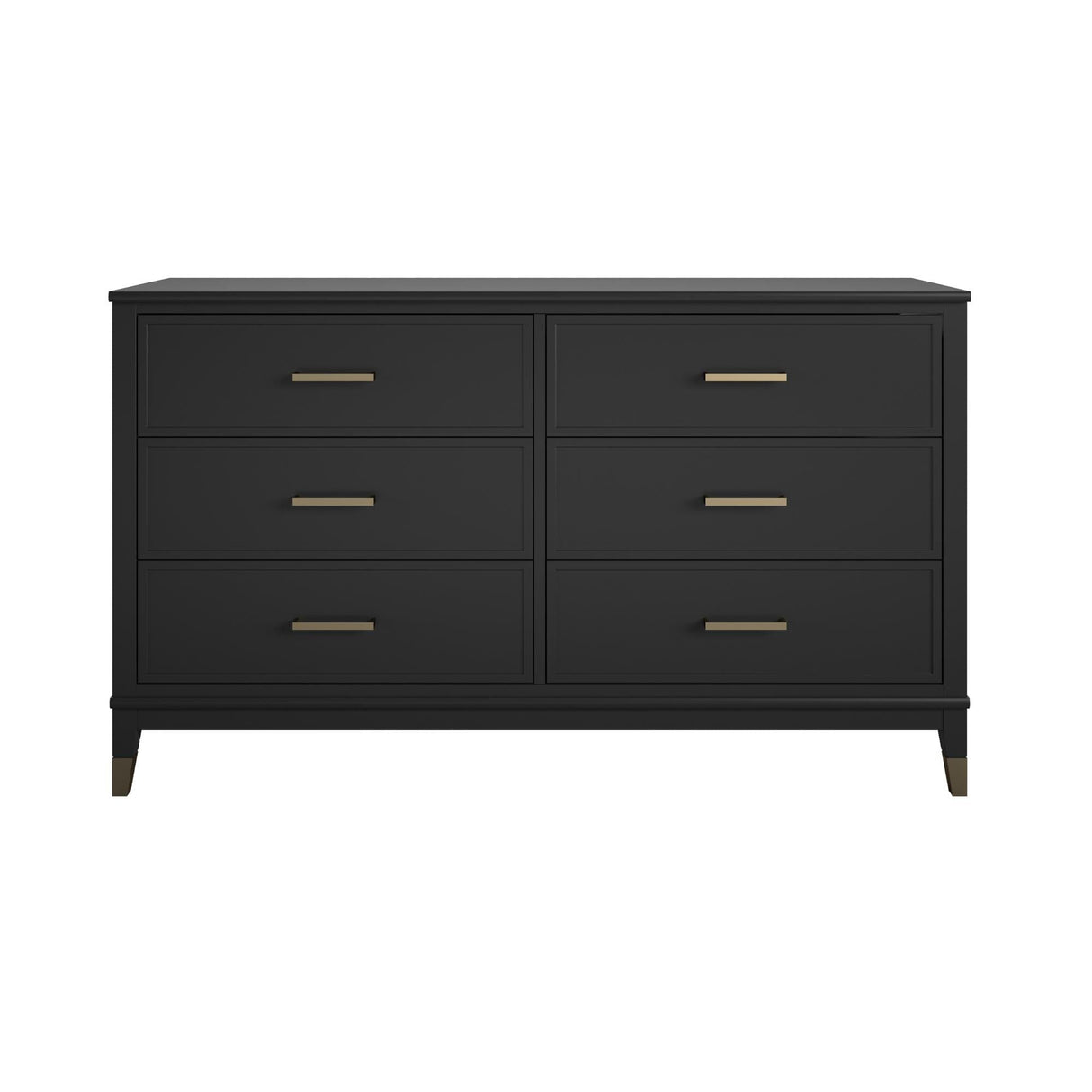 CosmoLiving Westerleigh 6 Drawer Dresser Black/Gold