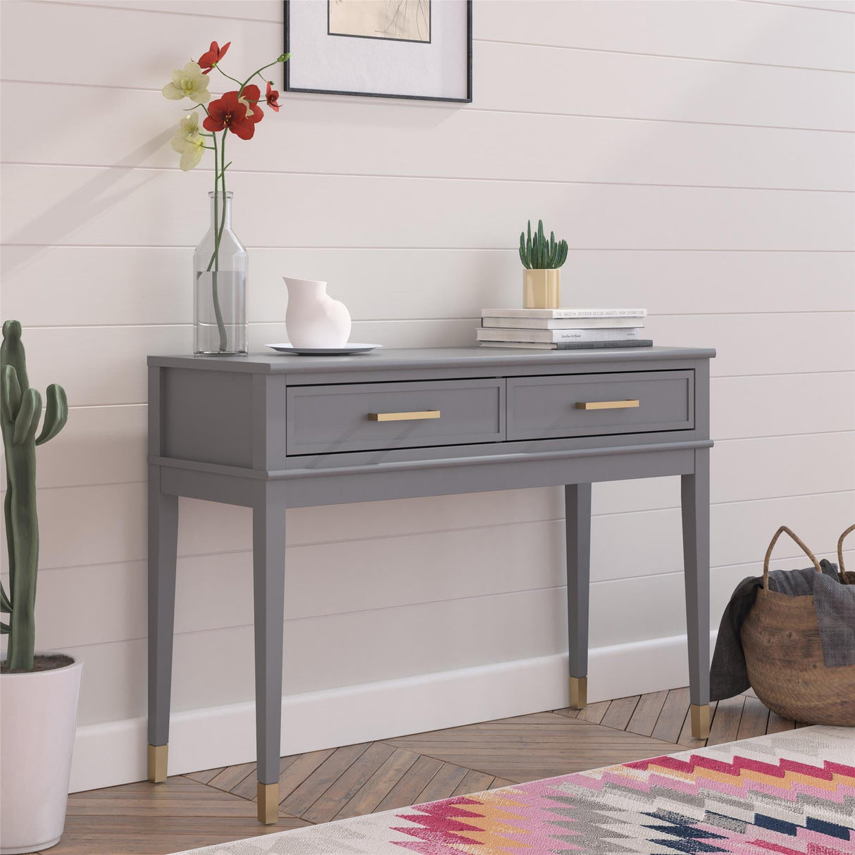 CosmoLiving WESTERLEIGH CONSOLE TABLE GRAPHITE