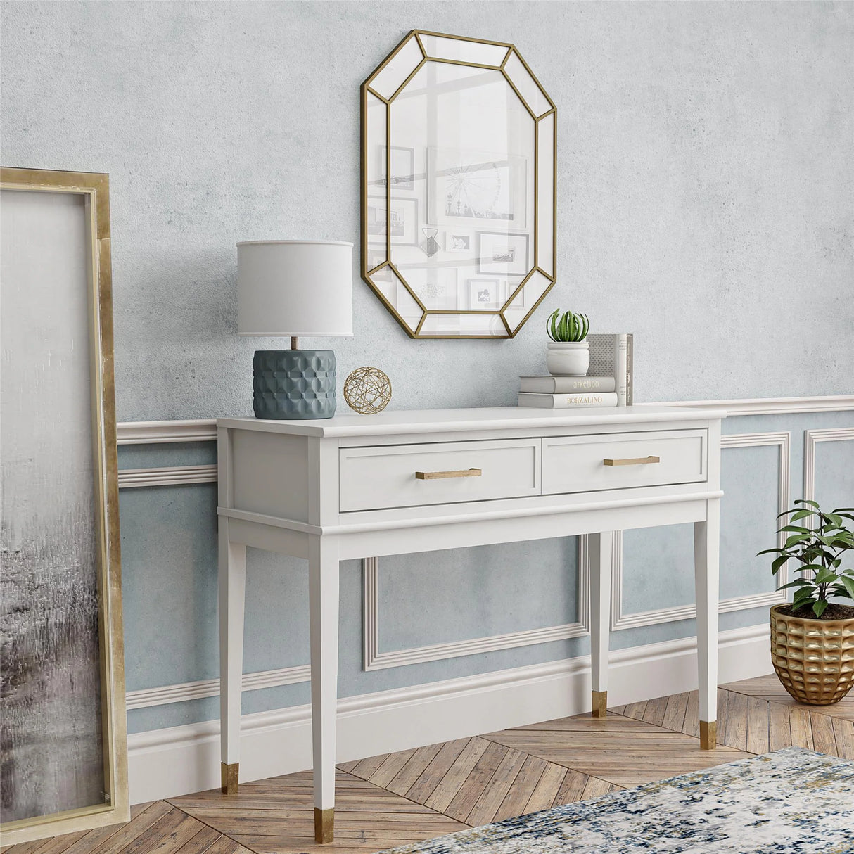 CosmoLiving Westerleigh Console Table in White