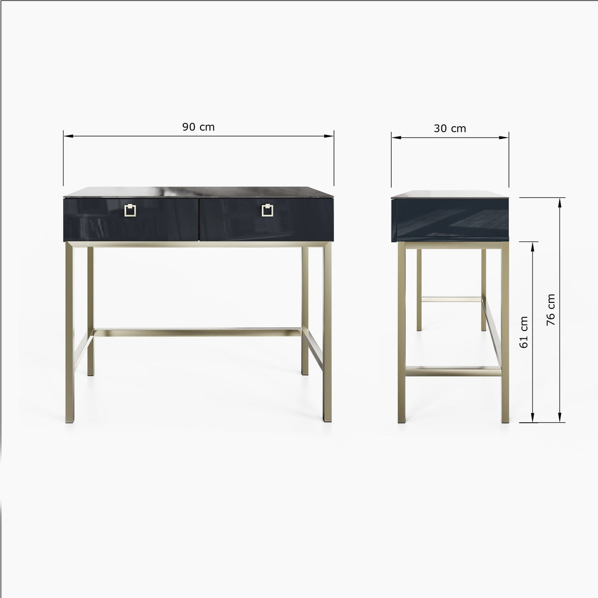 Frank Olsen LYRA Console Table Midnight Black 900mm