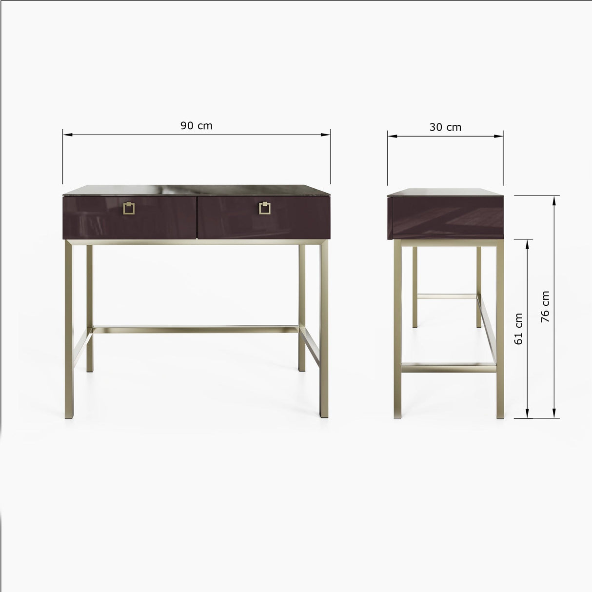 Frank Olsen LYRA Console Table Plum Black 900mm
