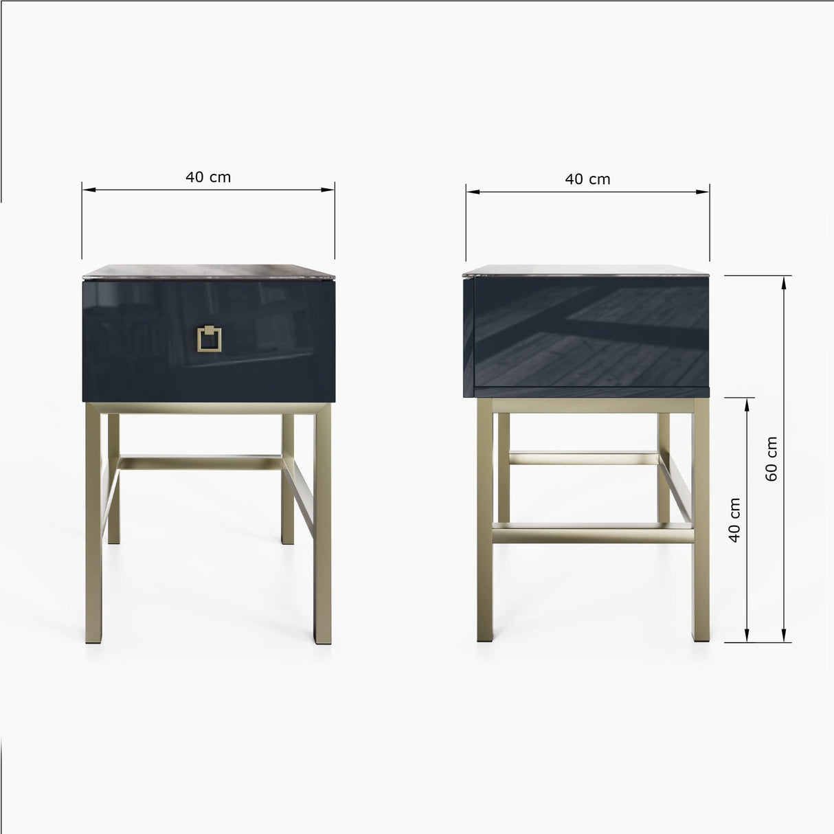 Frank Olsen LYRA Lamp Table Midnight Black 900mm