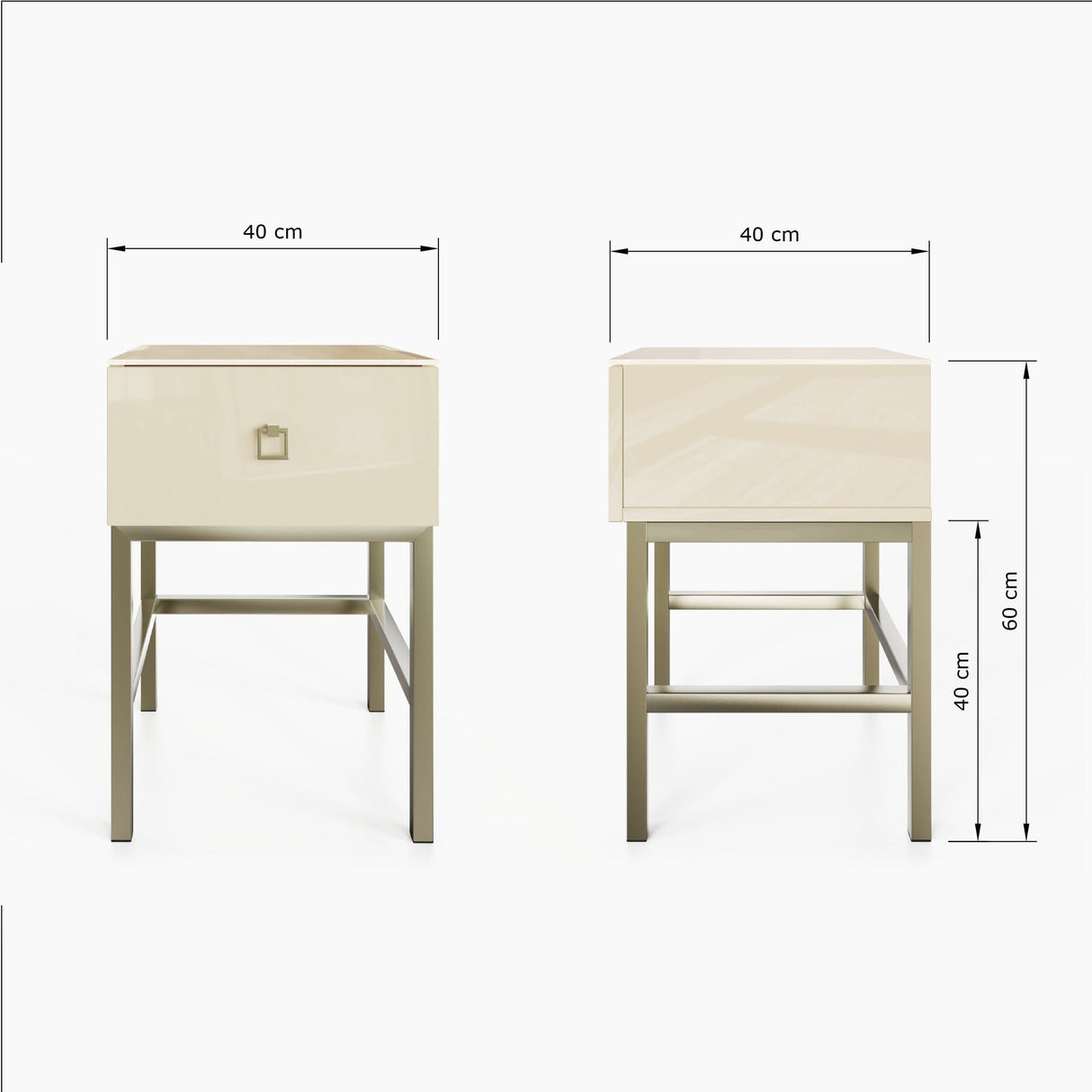 Frank Olsen LYRA Lamp Table Antique White 900mm