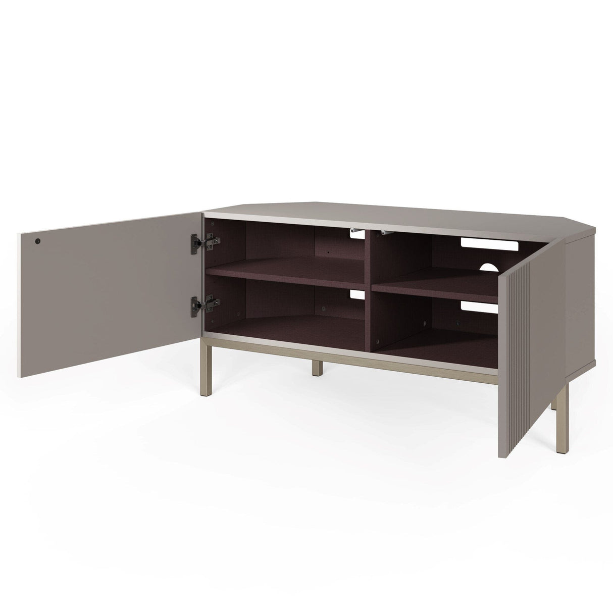Frank Olsen Iona Grey Corner TV Cabinet with Mood Lighting for TV's up to 50"