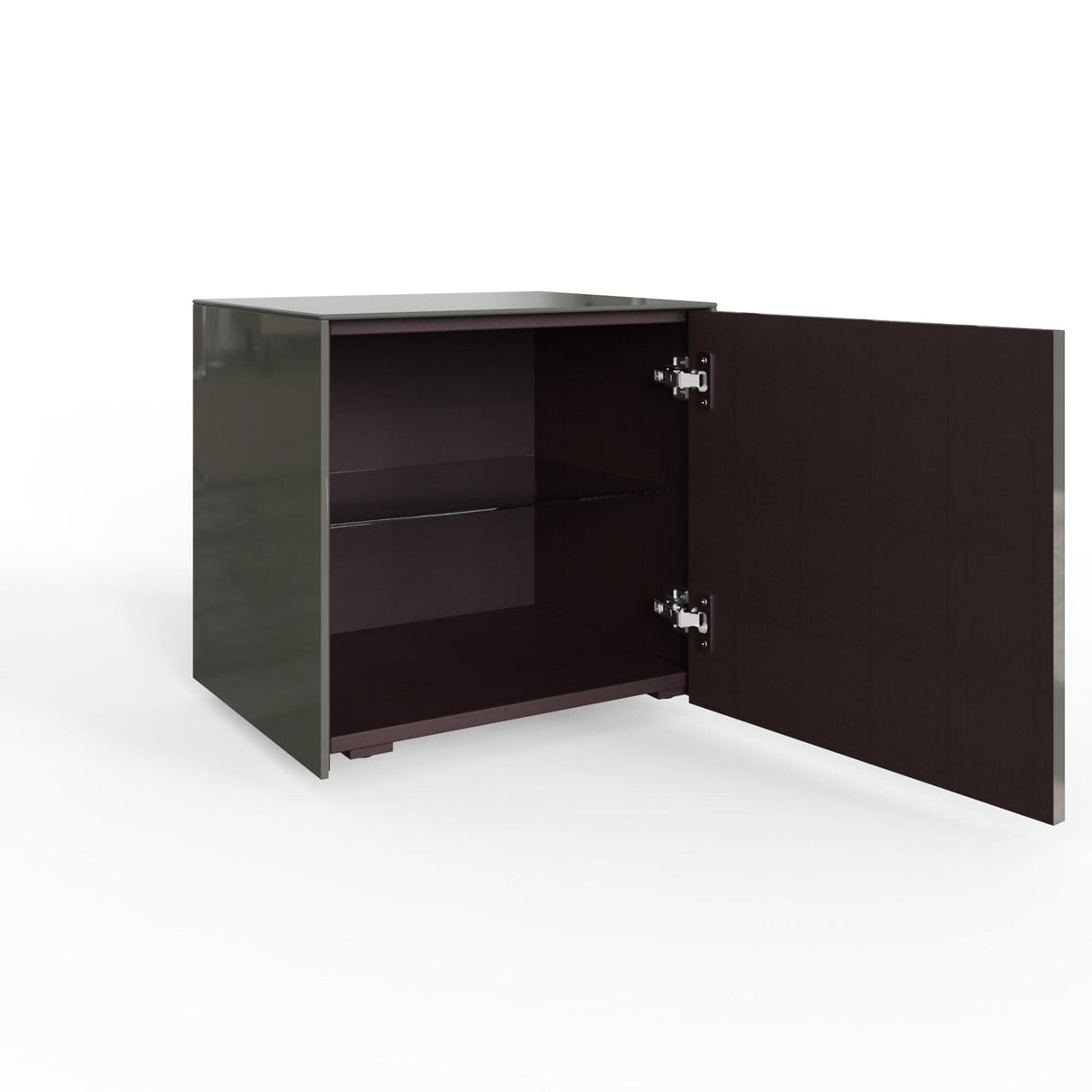 Frank Olsen High Gloss Grey Lamp Table with LED Lighting