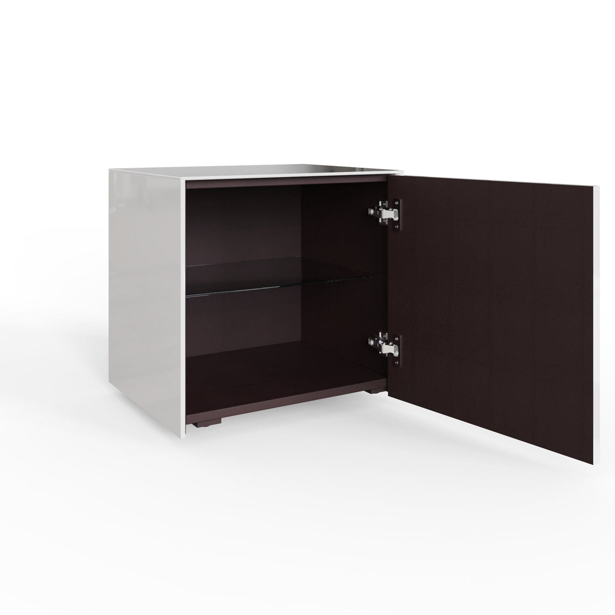 Frank Olsen High Gloss White Lamp Table with LED Lighting