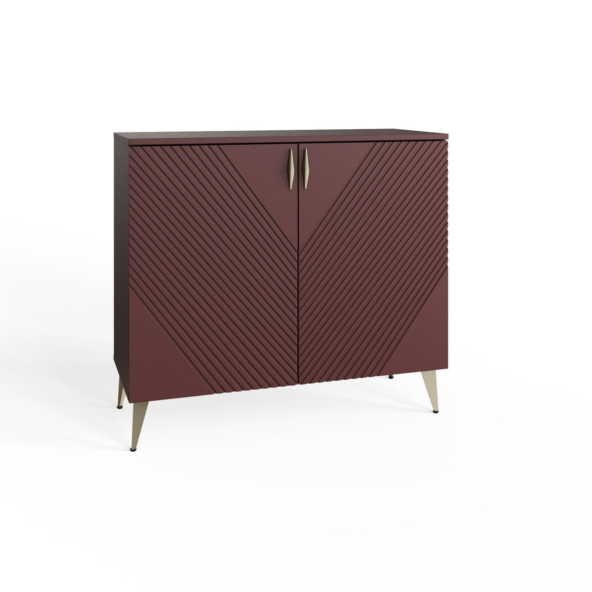 Frank Olsen AVA Mulberry Tall Sideboard with Mood Lighting & Wireless Phone Charging