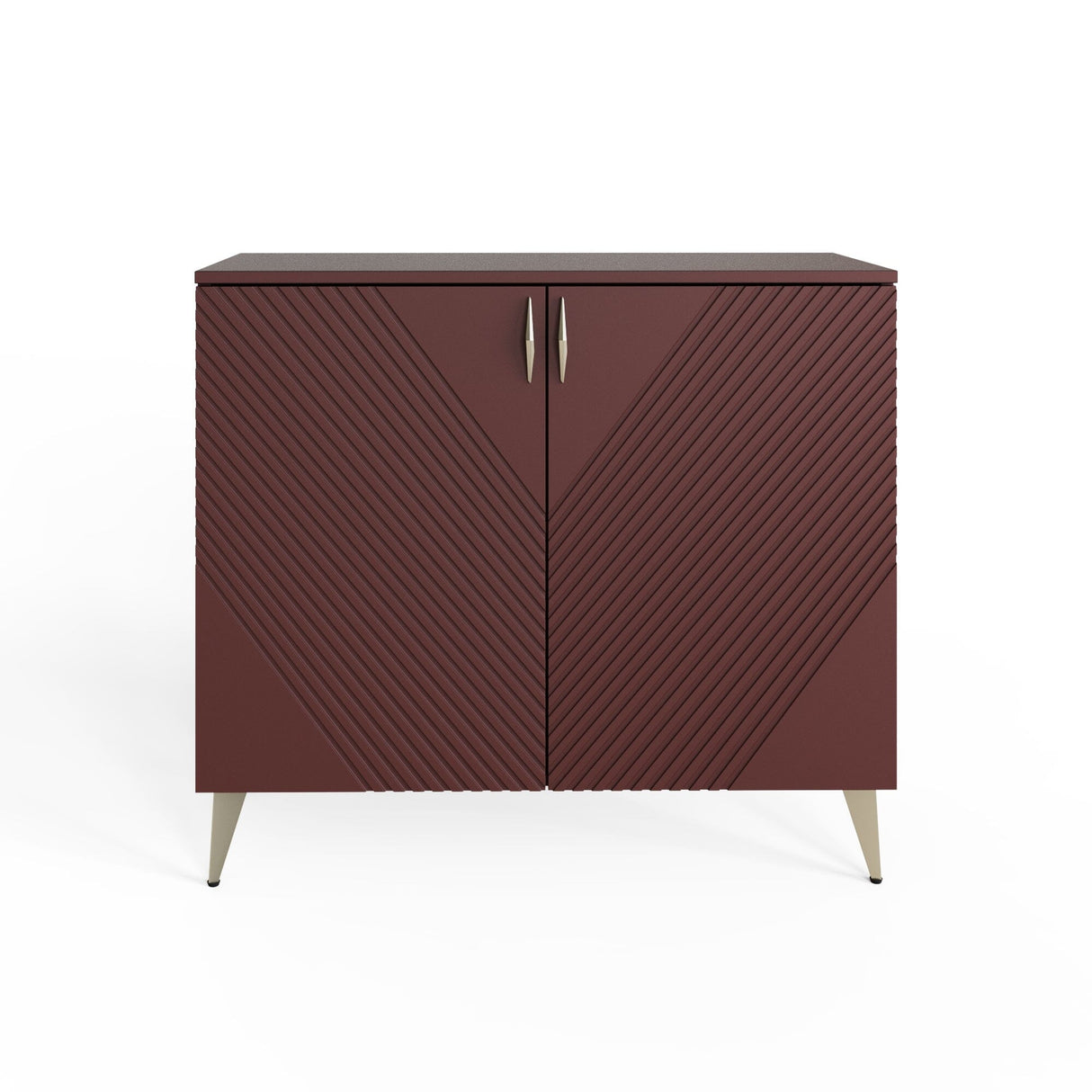 Frank Olsen AVA Mulberry Tall Sideboard with Mood Lighting & Wireless Phone Charging