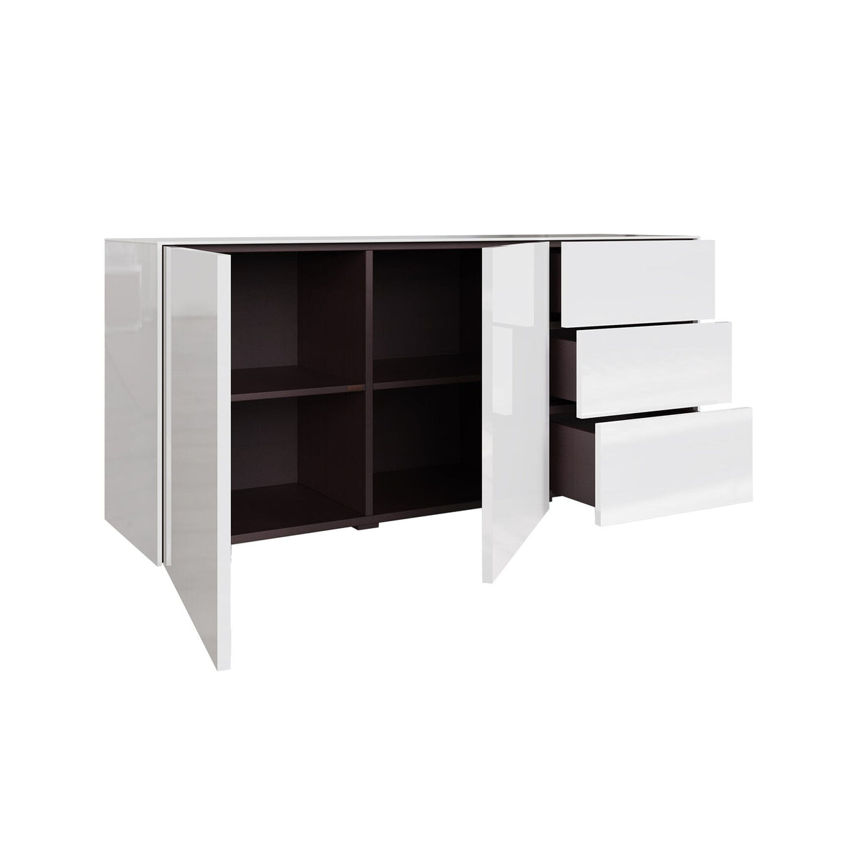 Frank Olsen Intel Range Gloss White Sideboard With LED Lighting