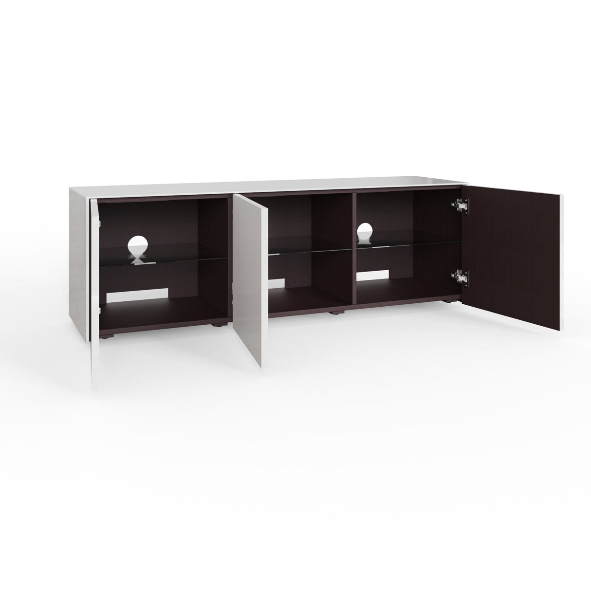 Frank Olsen High Gloss White 1500mm TV Cabinet with LED Lighting