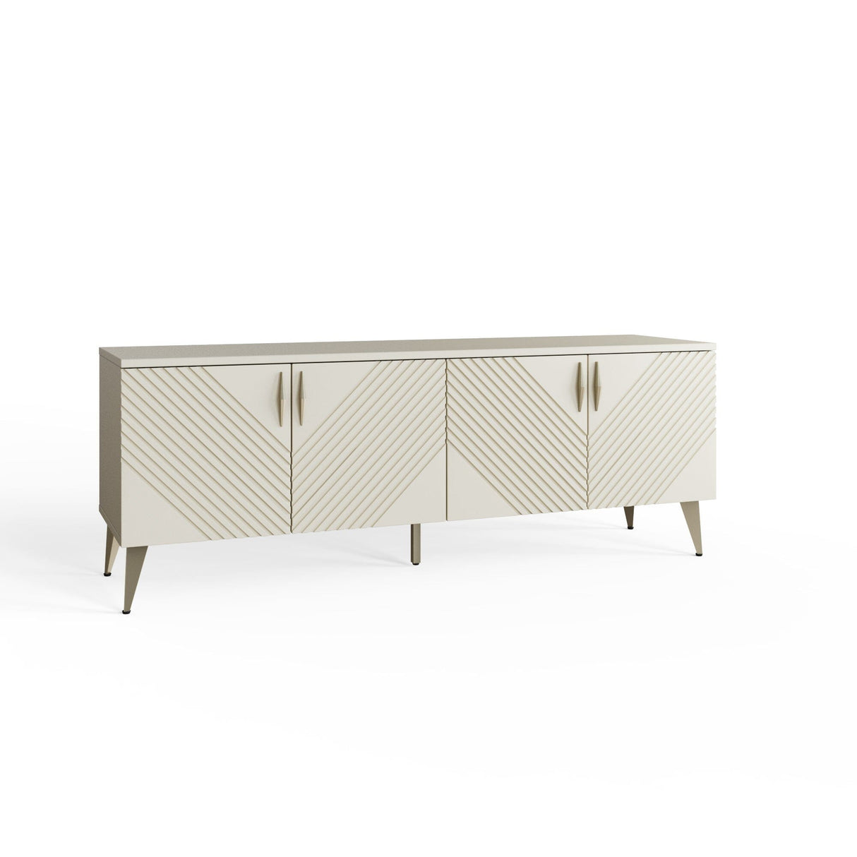 Frank Olsen AVA White TV Cabinet with Mood Lighting for TV's up to 70"