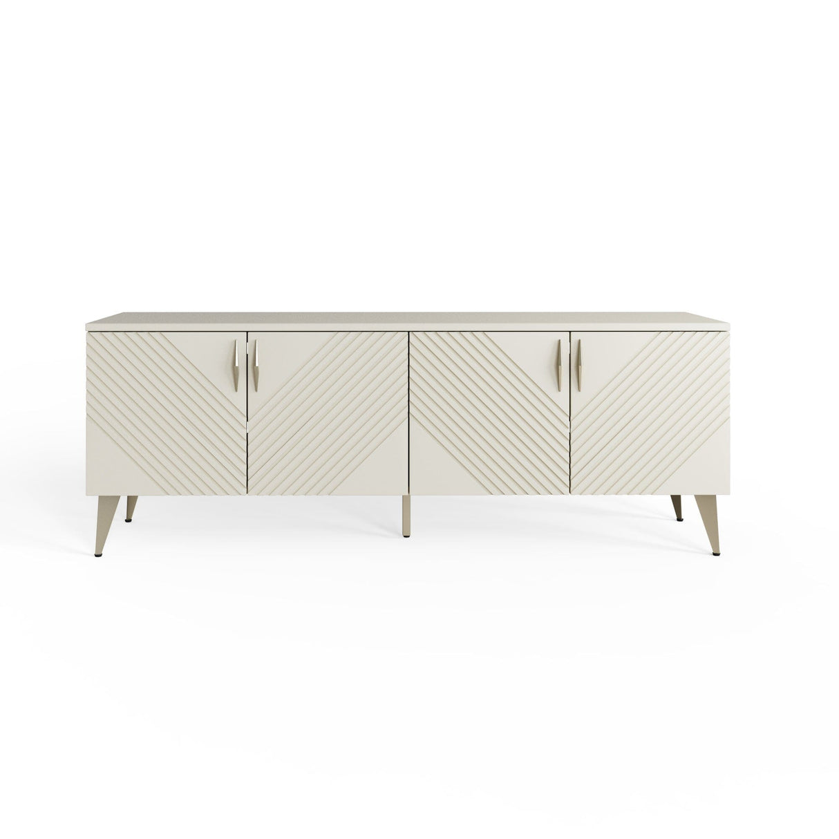Frank Olsen AVA White TV Cabinet with Mood Lighting for TV's up to 70"
