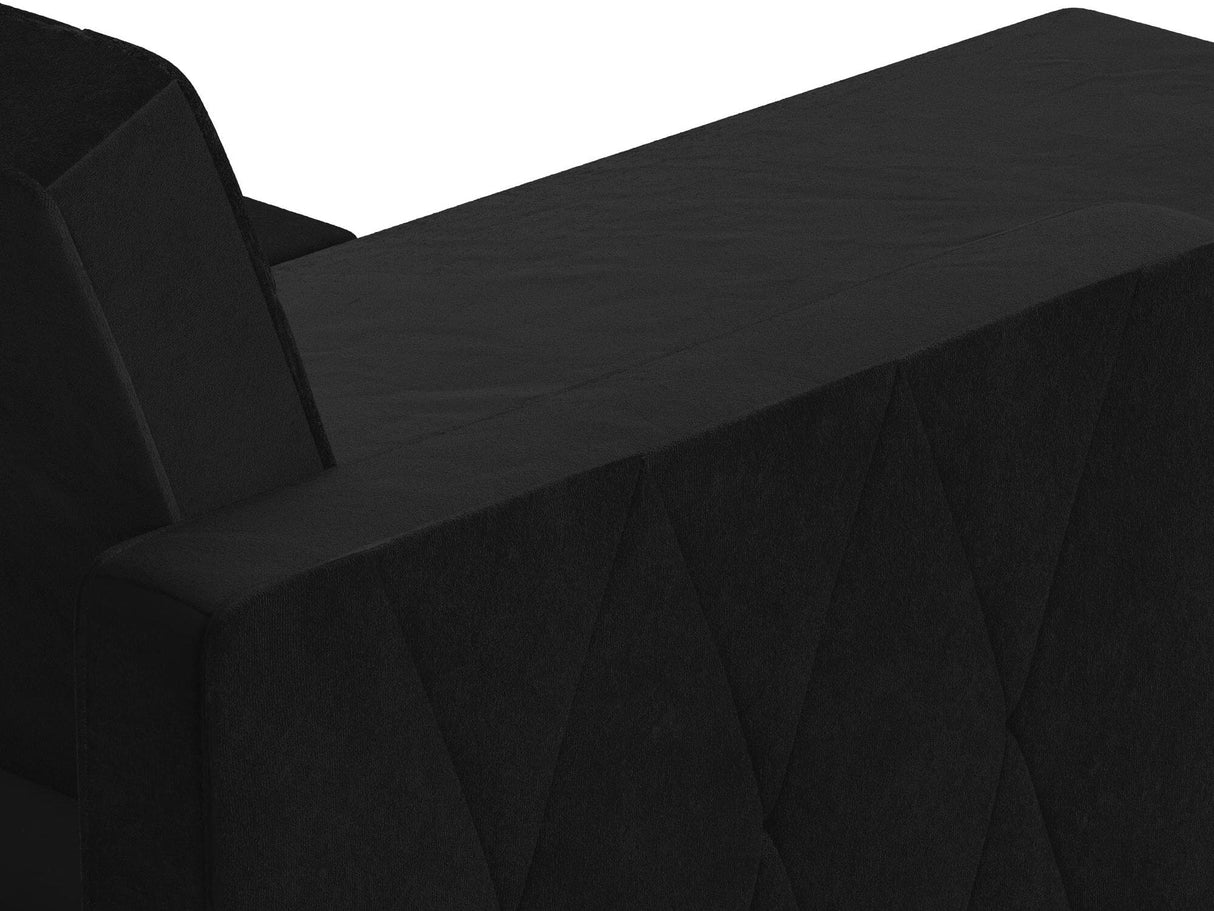 CosmoLiving Liberty Sectional Sofa Bed with Storage Black