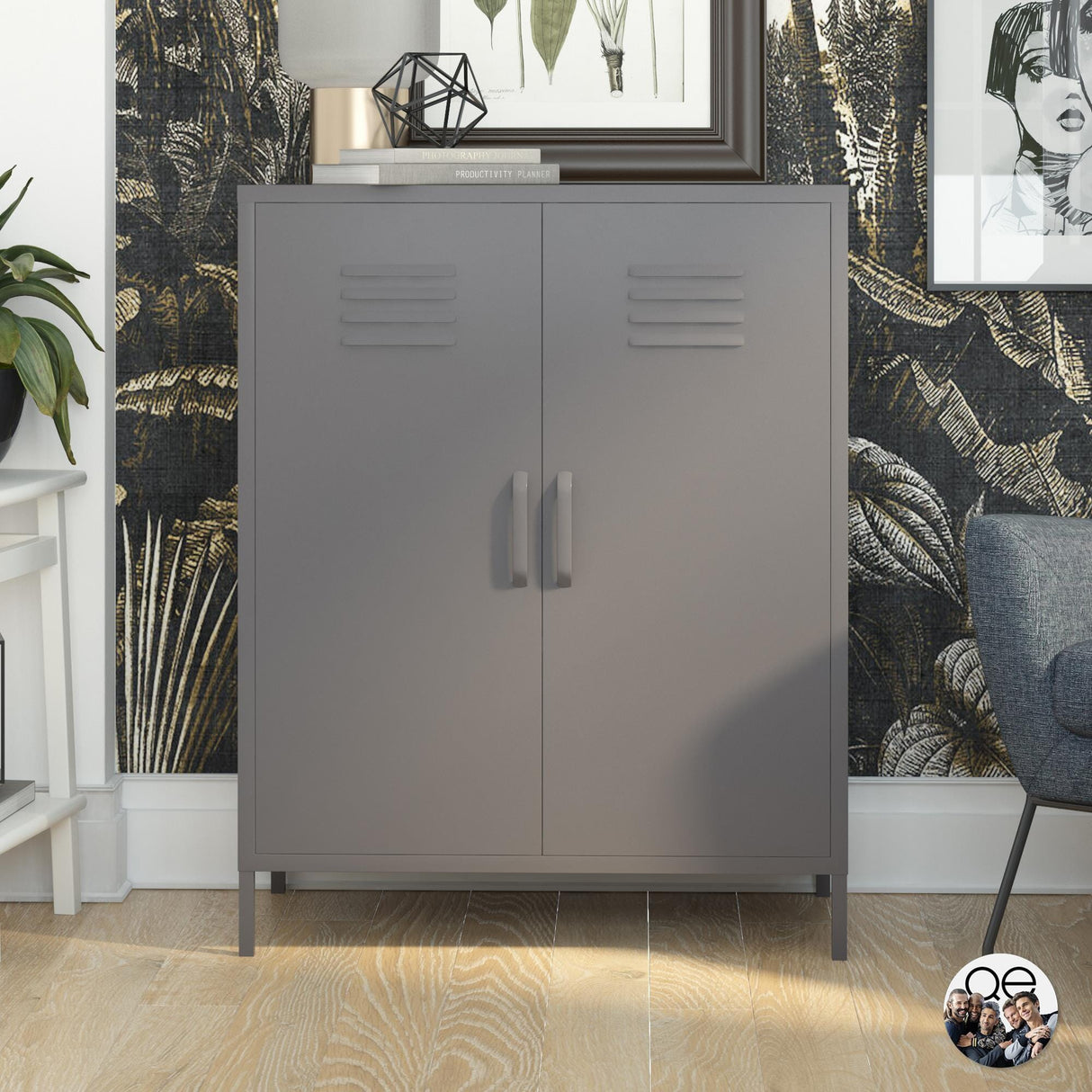 Dorel Home Bradford 2 Door Metal Storage Cabinet