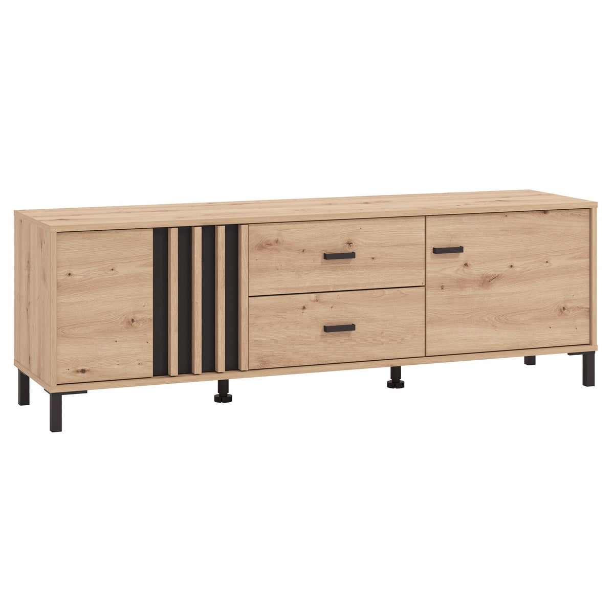 LAVAL TV shelf 157 in Artisan Oak and Black