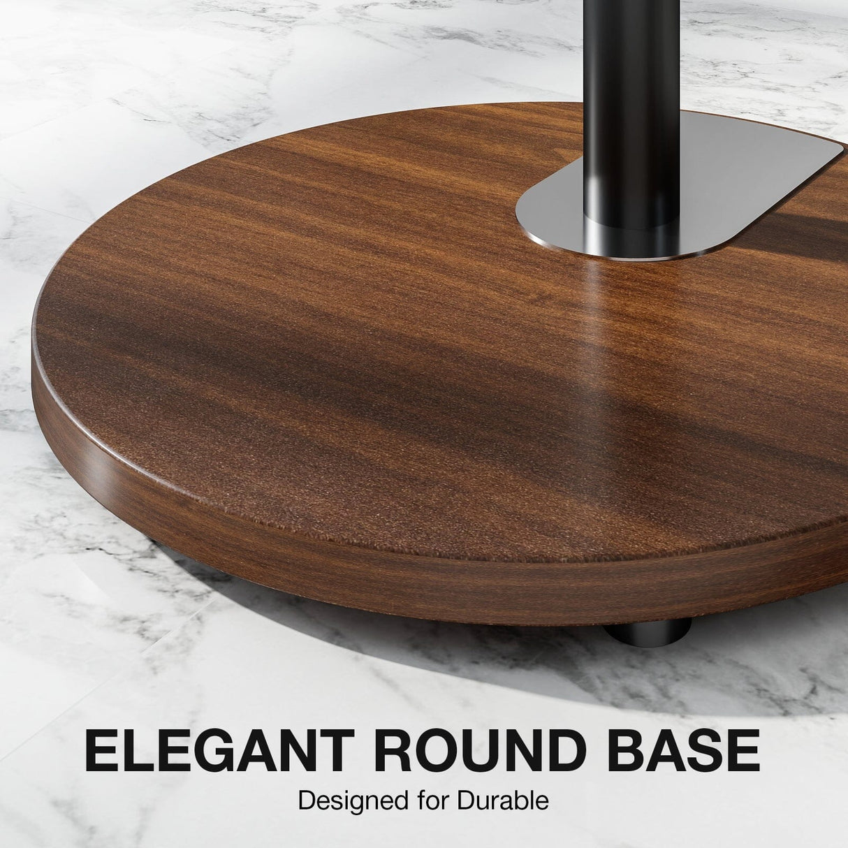 TTAP FSC-WAL TV Stand with Bracket for up to 65" TVs - Walnut and Black