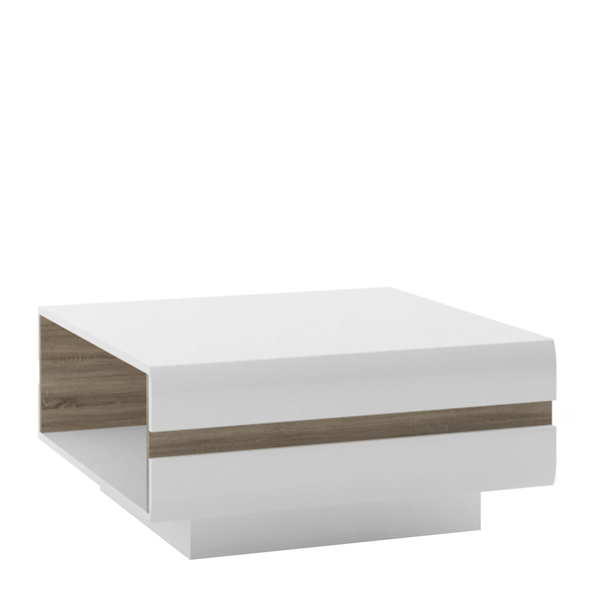 Furniture To Go Chelsea Small Gloss White and Oak Coffee Table (4027144P)