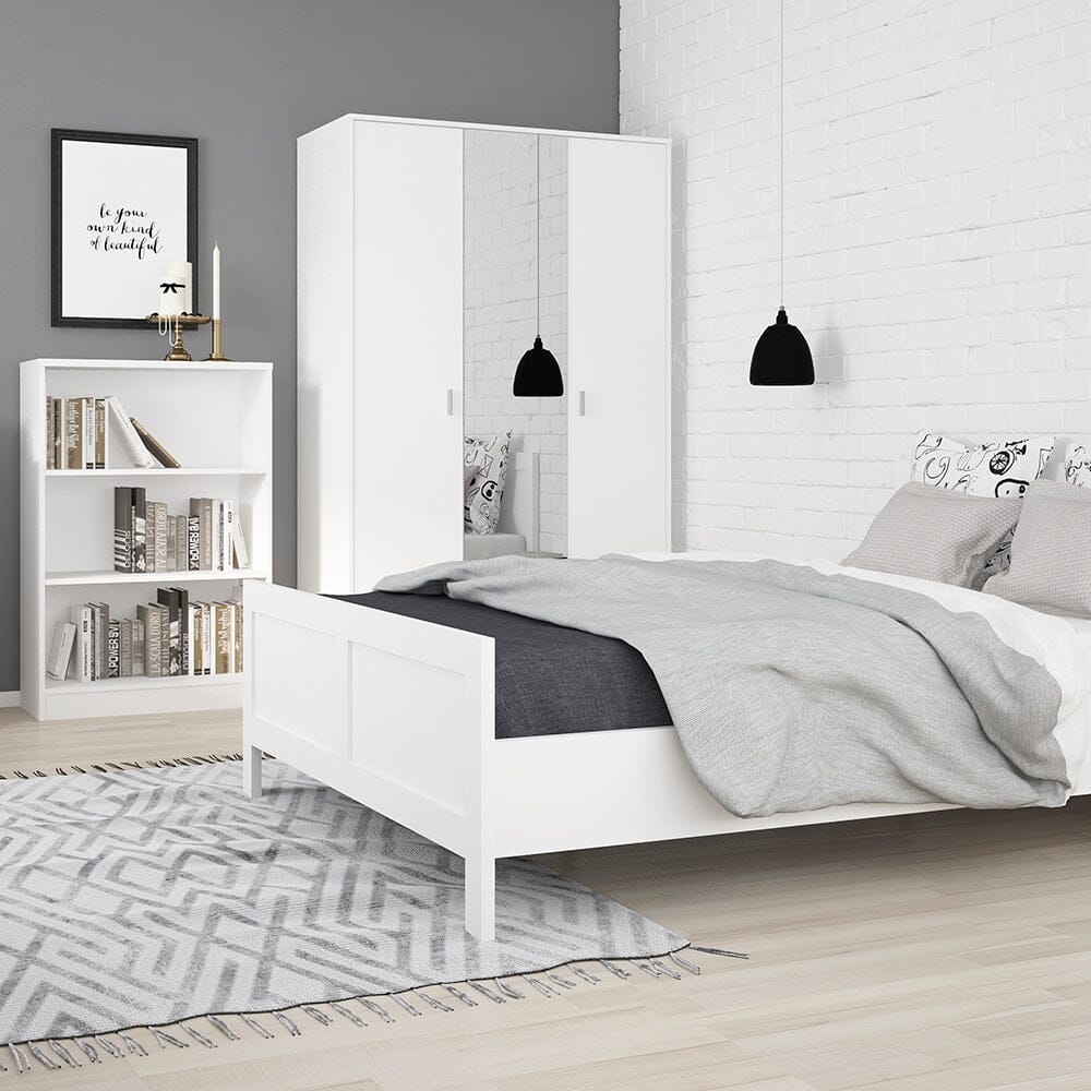 Furniture To Go 4 You Medium Wide Bookcase In Pearl White