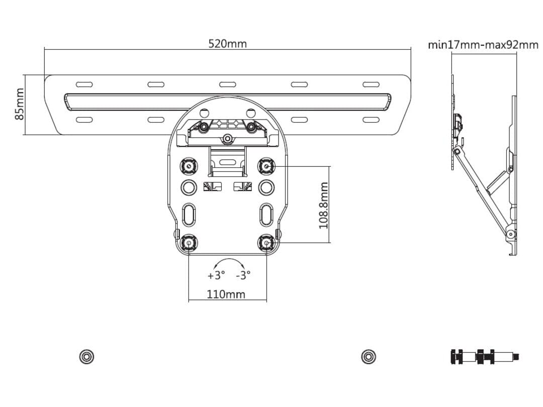 Multibrackets M QLED Wallmount Series 7/8/9