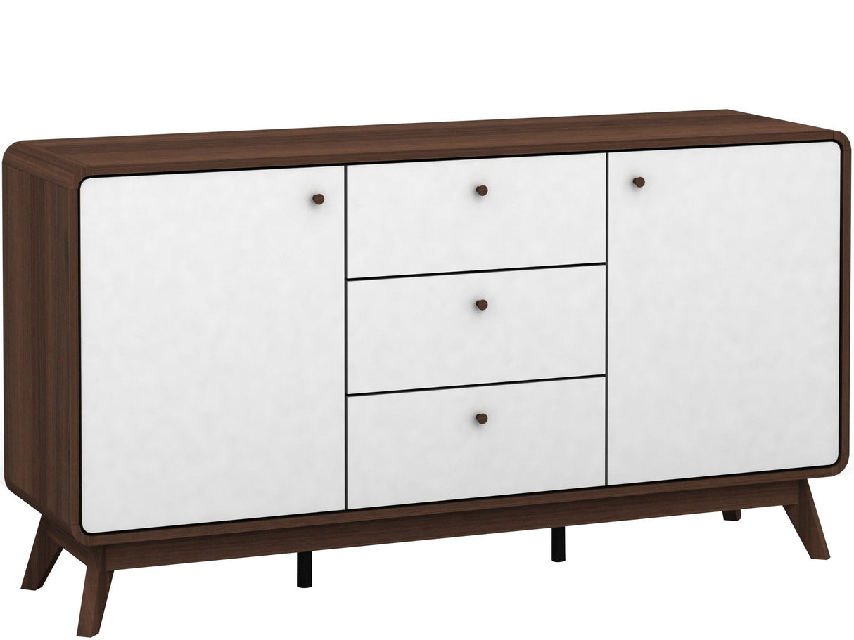 LOFT24 Cassie Sideboard - Walnut & White