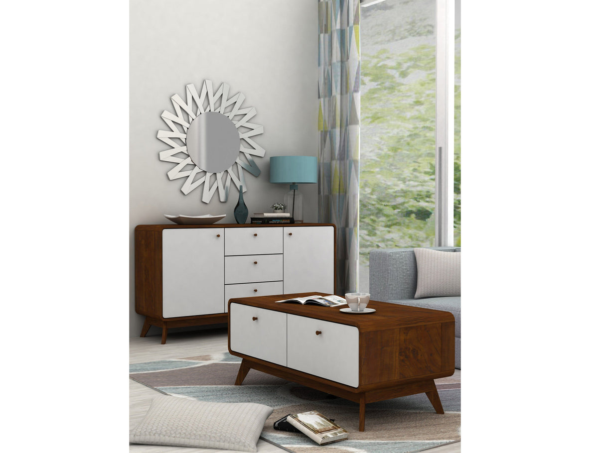 LOFT24 Cassie Sideboard - Walnut & White