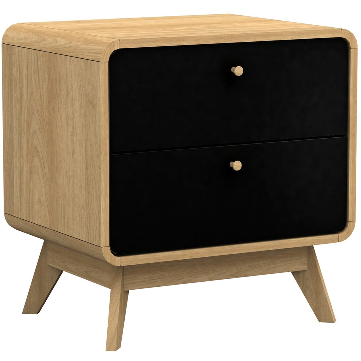 LOFT24 Cassie Nightstand - Oak & Black