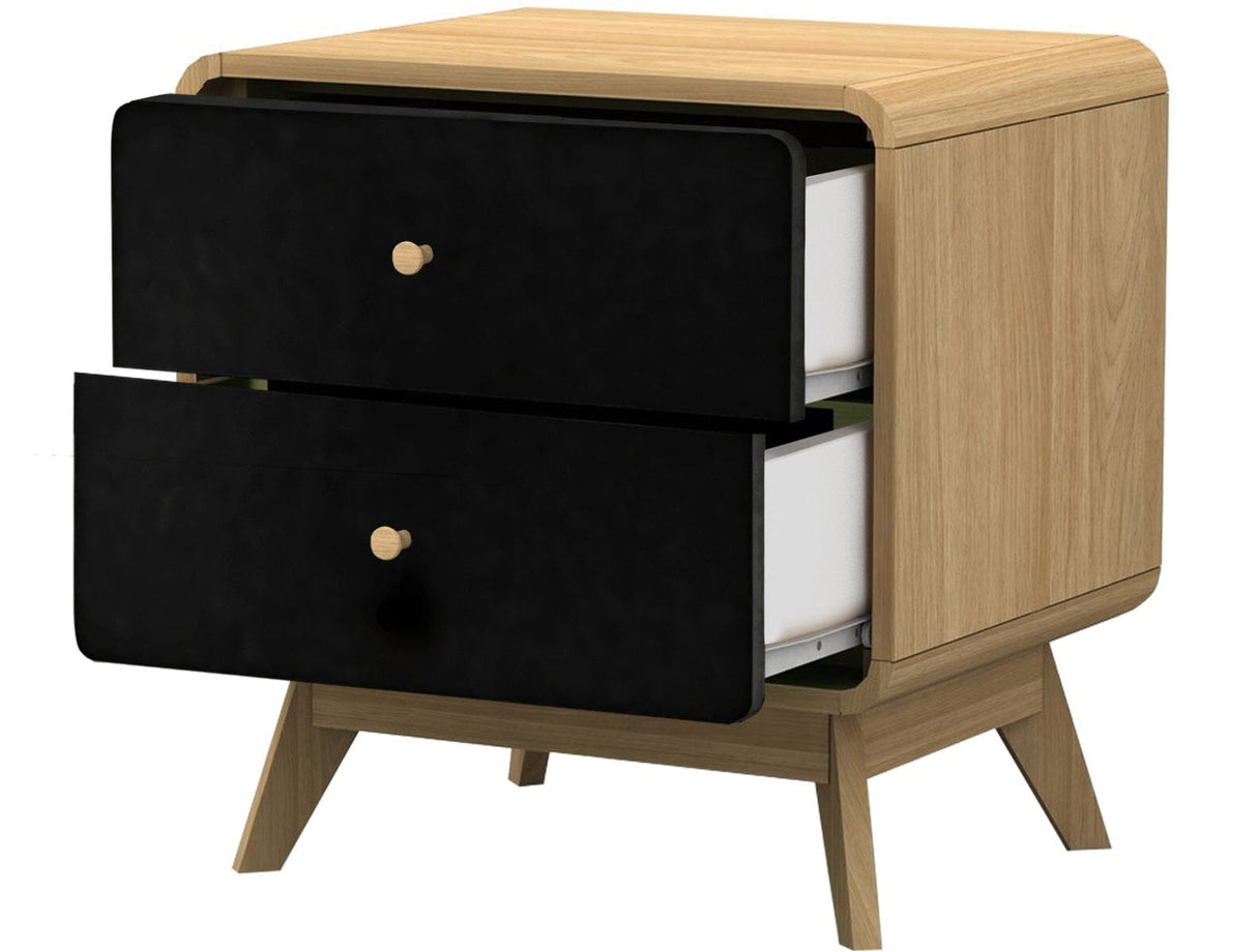 LOFT24 Cassie Nightstand - Oak & Black