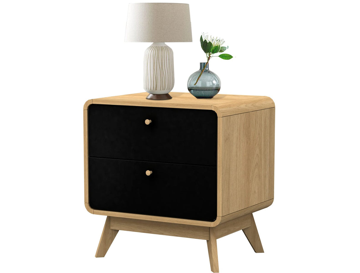 LOFT24 Cassie Nightstand - Oak & Black