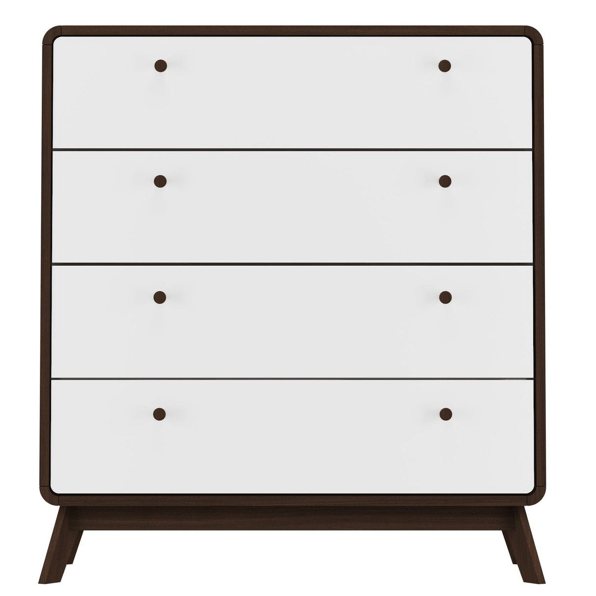 LOFT24 Cassie 4 Drawer Dresser - Walnut & White