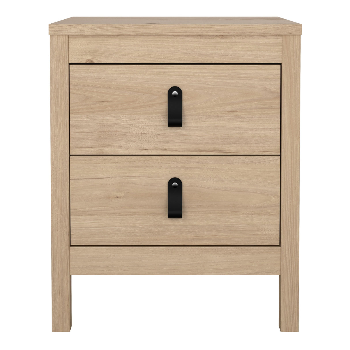 Furniture To Go Barcelona Bedside Table 2 Drawers in Jackson Hickory Oak